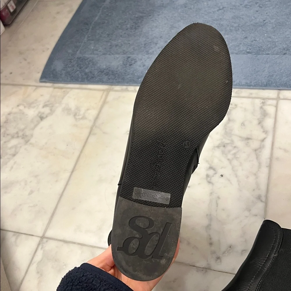 Paul Green Black Leather Ankle Boots SZ 7 - Picture 9 of 15